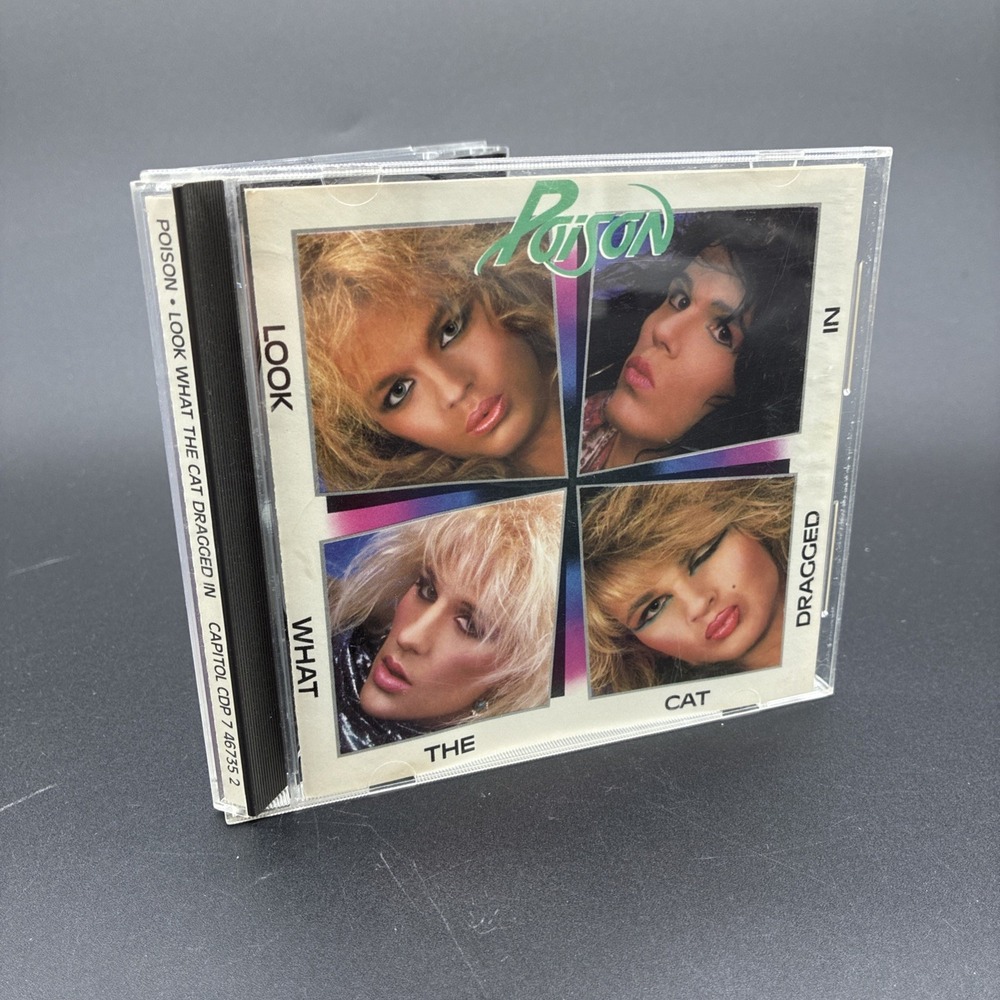 Poison Look What the Cat Dragged In CD 1986 Capitol Records Glam Hair Metal